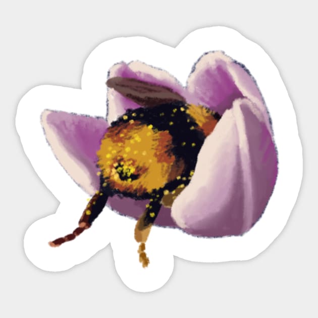 Sleepy bee Sticker by handnicole